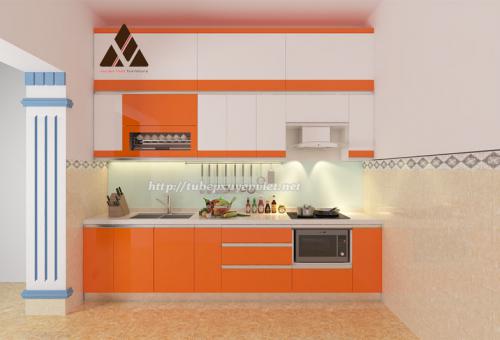 Tủ bếp đẹp chữ i nhà anh Thắng - Thụy Khuê XV31516