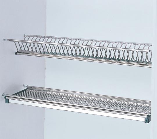 Giá bát đĩa tủ trên inox nan - Wellmax