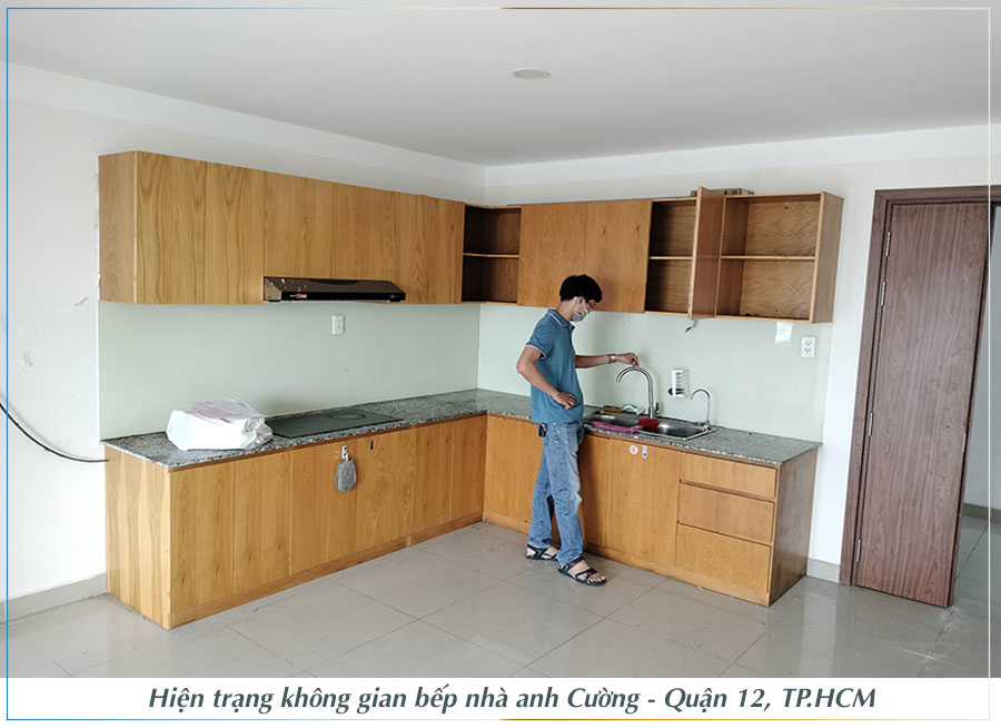 không gian bếp nhà anh cường quận 12