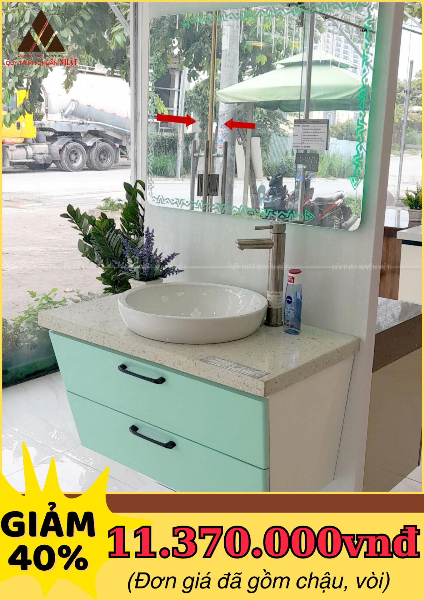 Hình ảnh mẫu tủ lavabo nhựa LBK1004S gam màu pastel