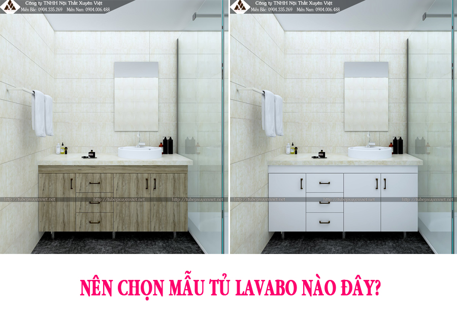 MẪU TỦ LAVABO ĐẸP CHO NHÀ TẮM XVL688