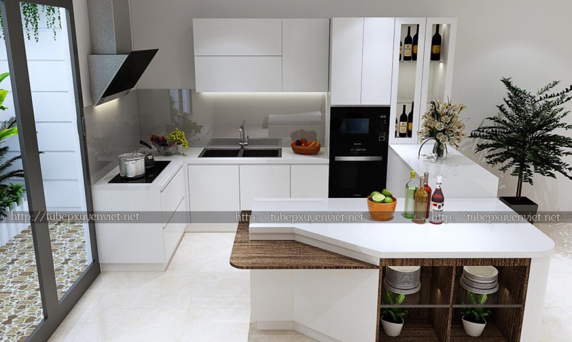 Gợi ý 15 mẫu tủ bếp đẹp cho nhà nhỏ hẹp tiện ích