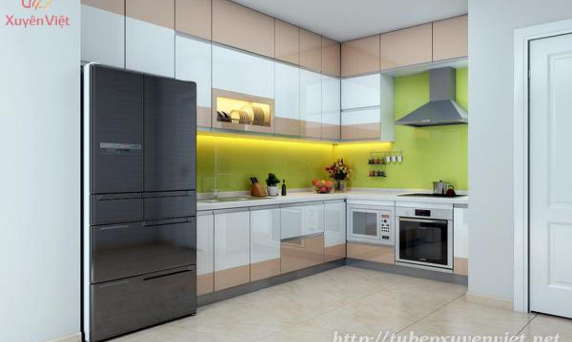 Thiết kế tủ bếp nhà anh Minh ở chung cư Hòa Binh Green City