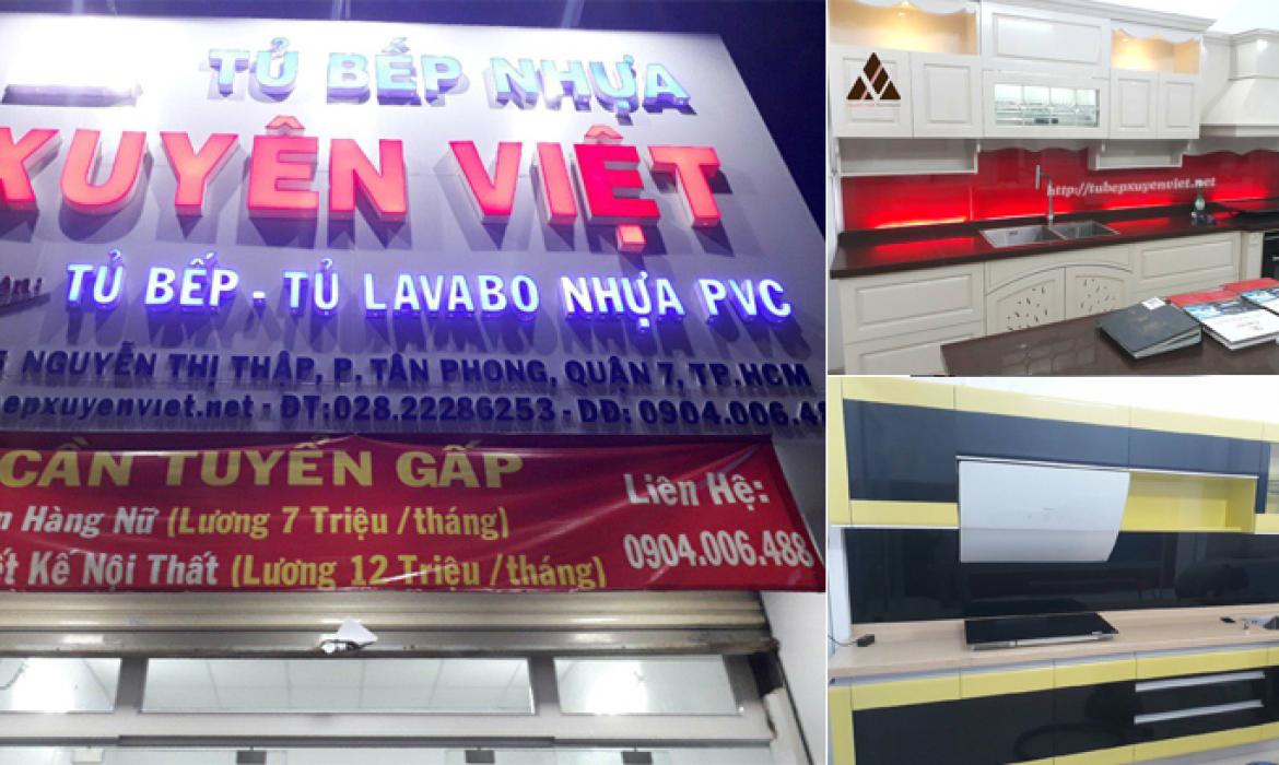 Showroom tủ bếp nhựa cao cấp Xuyên Việt Hồ Chí Minh