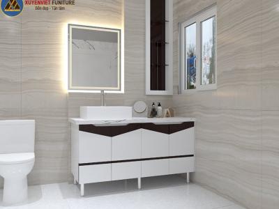 Mẫu tủ lavabo đẹp kiểu dáng chân đứng XVL888