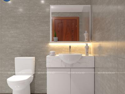 Tủ lavabo chân đứng tông trắng XVL886