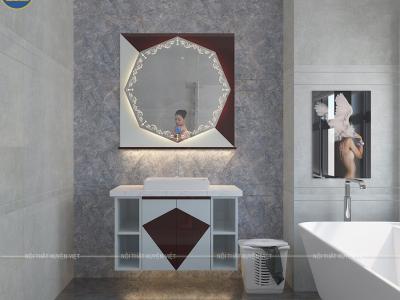 Vẻ đẹp hiện đại của mẫu tủ chậu lavabo nhựa XVL867