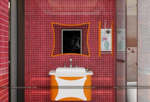 Bộ tủ chậu kệ gương lavabo cho nhà tắm nhỏ XVL681