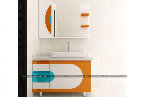 Bộ tủ chậu lavabo nhựa chân đứng XVL656