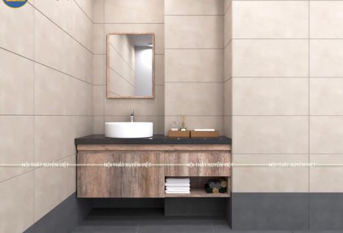 4 bộ tủ lavabo siêu chịu nước màu vân gỗ XVL761