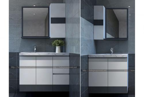 Bộ tủ chậu lavabo nhựa XVL650 trong nhà tắm