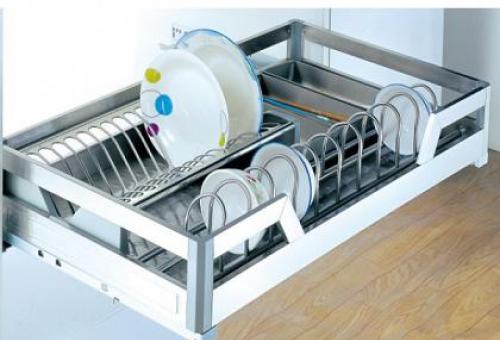 Giá bát đĩa inox hộp đặc đáy - Wellmax