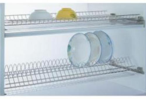 Giá bát đĩa tủ bếp trên inox sợi - Wellmax