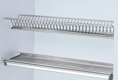 Giá bát đĩa tủ trên inox nan - Wellmax