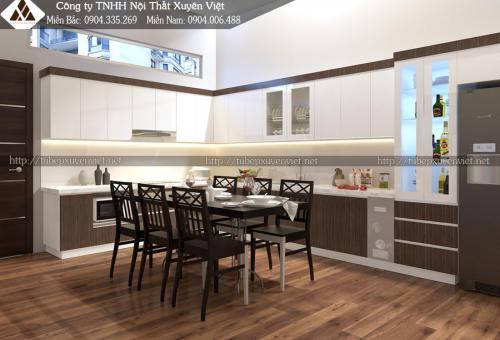 Lắp đặt xong tủ bếp đẹp nhà chị Trang - Thủy Nguyên, Hải Phòng