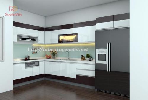 Mẫu thiết kế tủ bếp nhà anh Bách - Chung cư Mandarin, Hà Nội
