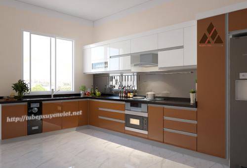Mẫu tủ bếp đẹp hiện đại nhà chị Thủy - TP Hưng Yên
