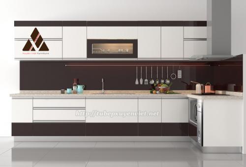 Mẫu tủ bếp hiện đại nhà chị Hồng - Quang Minh XV33716