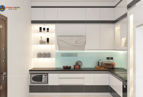 Mẫu tủ bếp hiện đại nhà anh Hùng - Đồ Sơn