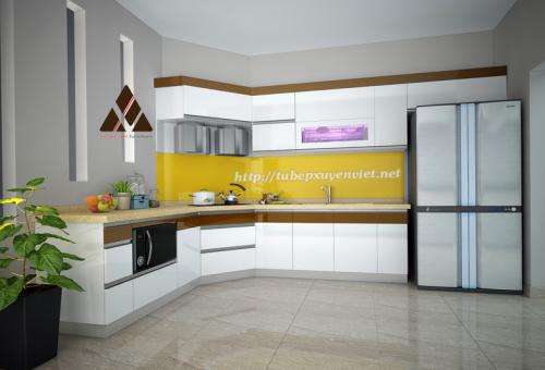 Mẫu bếp đẹp nhà chị Vân - Hưng Yên XV23416