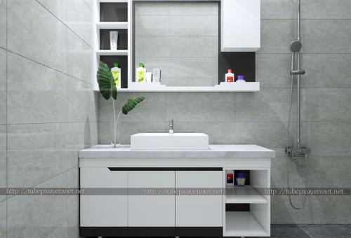 Mẫu tủ chậu lavabo đẹp nhà tắm XVL690