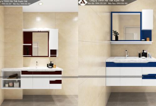 Bộ tủ chậu lavabo rửa mặt XVL669 đóng theo yêu cầu