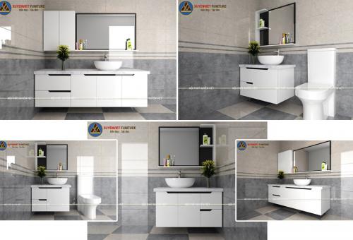 Mẫu tủ chậu rửa mặt hiện đại XVL751