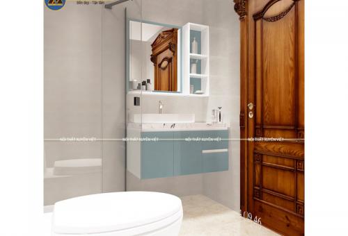 Mẫu tủ lavabo tông màu pastel 2021 XVL760