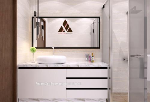 Bộ tủ lavabo đẹp thiết kế theo yêu cầu XVL608