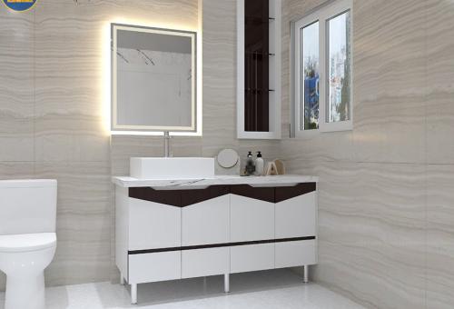 Mẫu tủ lavabo đẹp kiểu dáng chân đứng XVL888