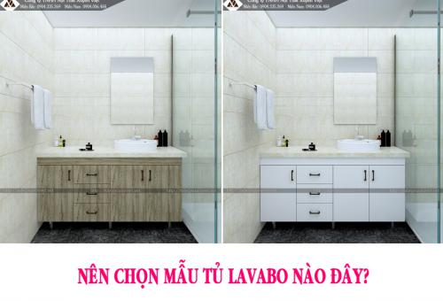 Mẫu tủ lavabo đẹp cho nhà tắm XVL688