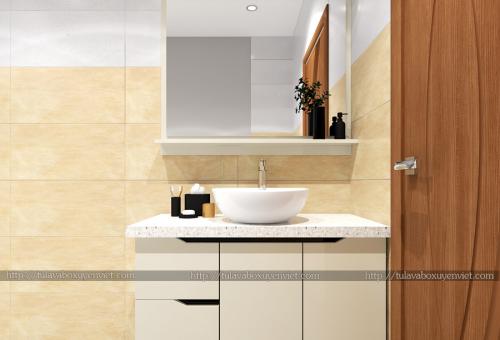 Phương án thiết kế tủ lavabo đẹp nhà tắm XVL693