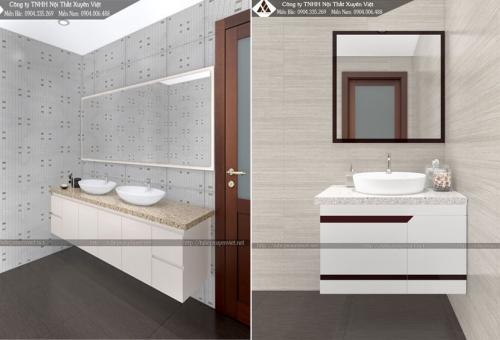 Mẫu tủ lavabo đẹp cho nhà biệt thự XVL651