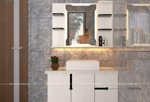 Mẫu tủ lavabo đẹp XVL877 bằng nhựa siêu chịu nước