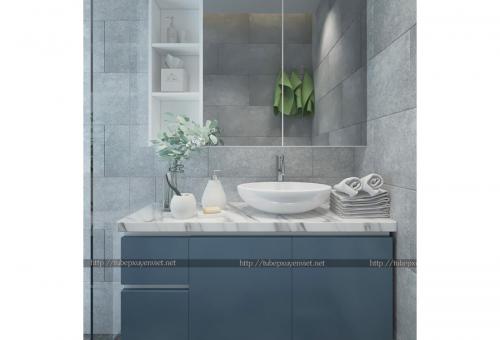 Mẫu tủ lavabo nhựa 100% chịu nước XVL695
