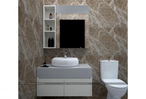 Mẫu tủ lavabo nhựa trong nhà tắm nhỏ XVL700