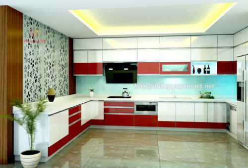 Thiết kế tủ bếp hiện đại có bàn đảo anh Dũng - Nam Đinh XV131