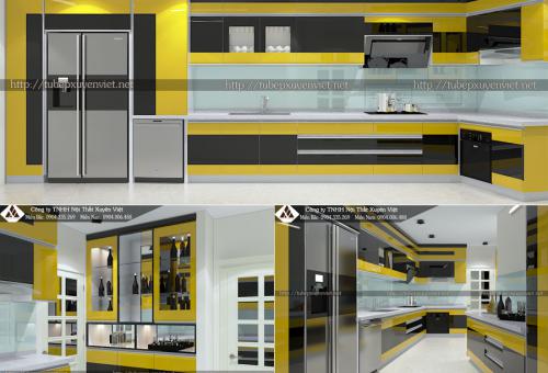 Tủ bếp bằng nhựa nhà anh Tuấn - Phủ Thượng Đoạn, Hải Phòng