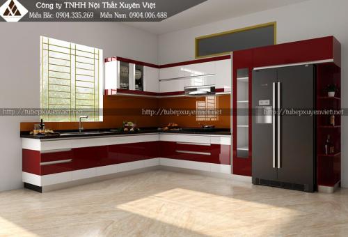 Tủ bếp chống mối mọt & Kệ tivi nhà chị Mai - Tiền Giang