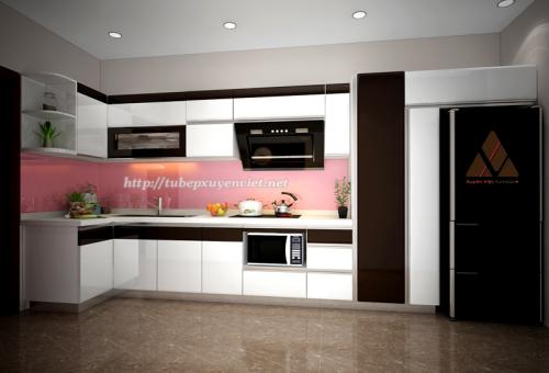 Tủ bếp chữ L nhà anh Chính - Hải Phòng XV29616