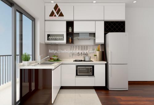 Tủ bếp đẹp bằng nhựa nhà anh Điệp - CT36 Định Công