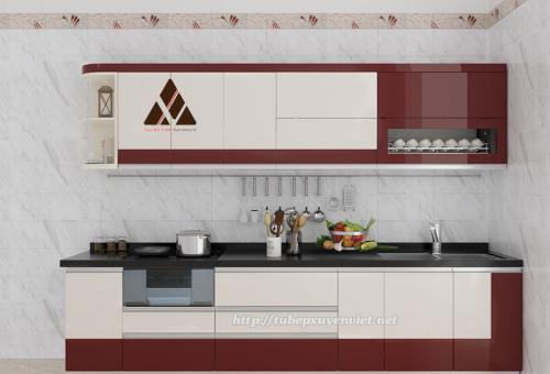 Tủ bếp đẹp bằng nhựa nhà anh Quang - Hải Phòng XV33016