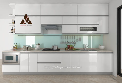 Tủ bếp nhựa cho chung cư nhà anh Trung - Ecolife XV30716