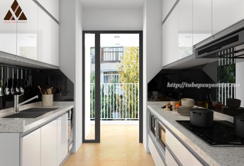 Tủ bếp đẹp chung cư nhà chị Điệp - Ngoại Giao Đoàn, Hà Nội