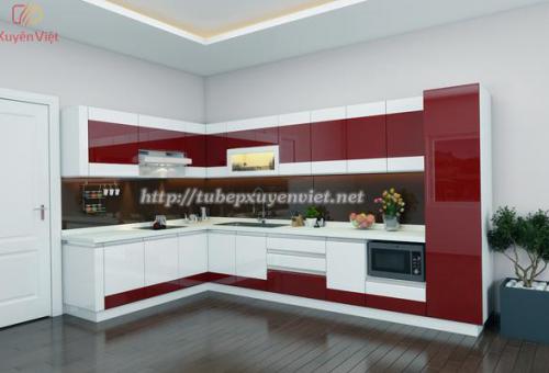 Tủ bếp đẹp chữ L XV017