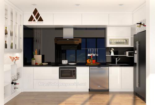 Tủ bếp đẹp chung cư nhà Anh Vinh - Đội Cấn