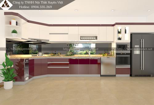 Tủ bếp đẹp hiện đại nhà anh Cường - Đặng Xa, Hà Nội