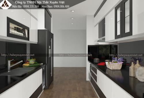 Tủ bếp đẹp nhà chung cư nhà chị Hải - Ngoại Giao Đoàn, Hà Nội