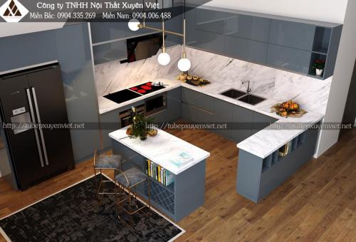 Thiết kế tủ bếp hiện đại nhà anh Liêm - Đà Nẵng