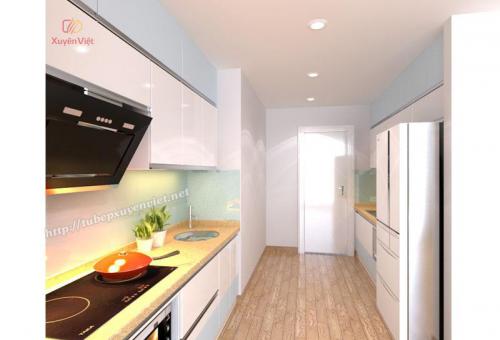 Tủ bếp hiện đại kiểu chữ II nhà chị Hồng - Hà Nội XV132